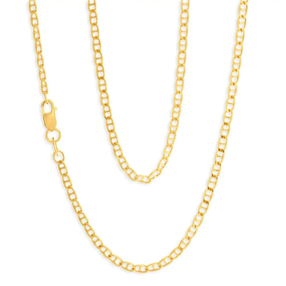 9ct Elegant Yellow Gold Silver Filled Anchor Chain