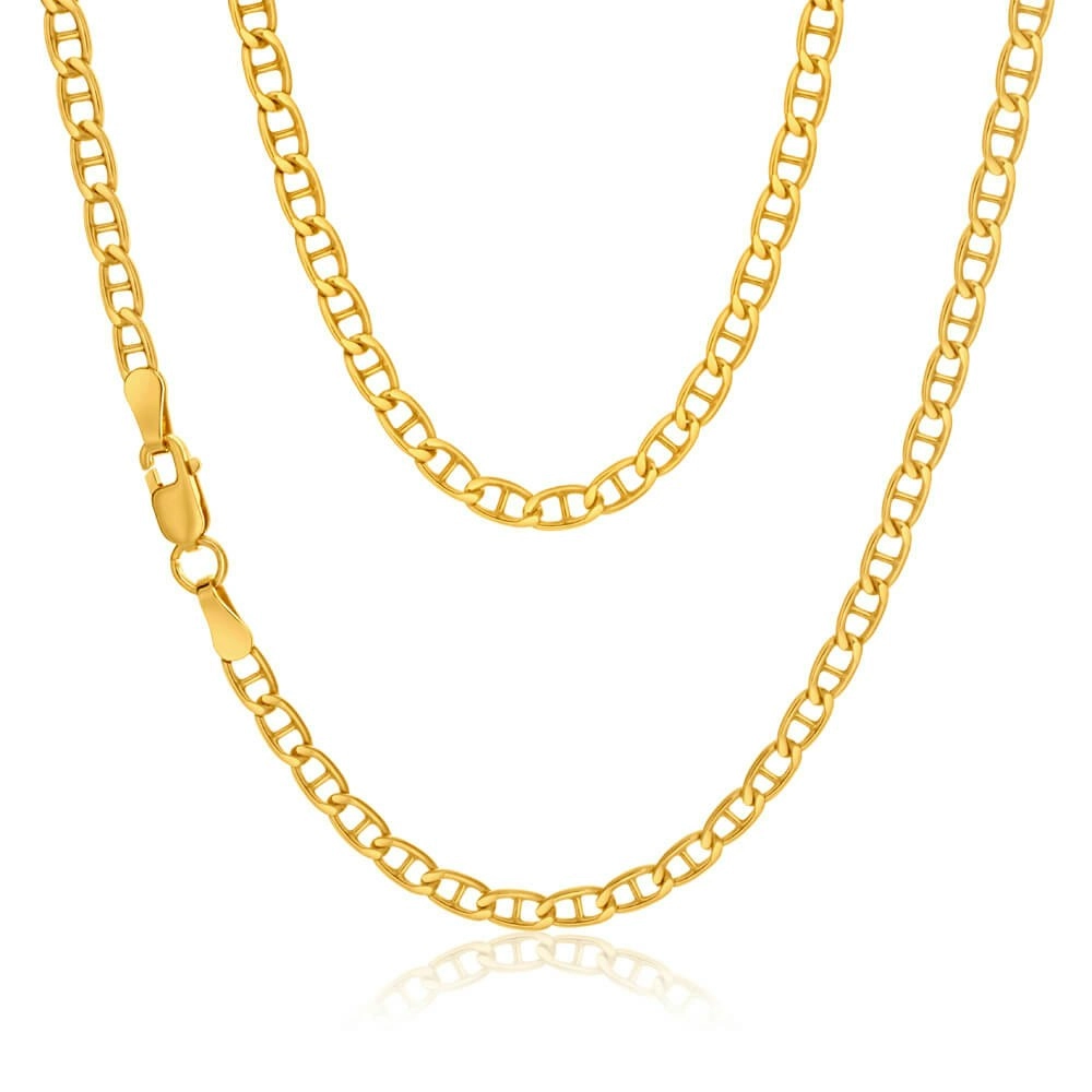 9ct Superb Yellow Gold Silver Filled Anchor Chain