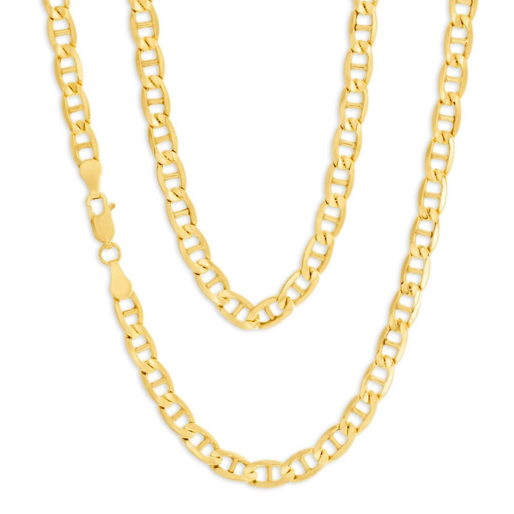 9ct Charming Yellow Gold Silver Filled Anchor Chain