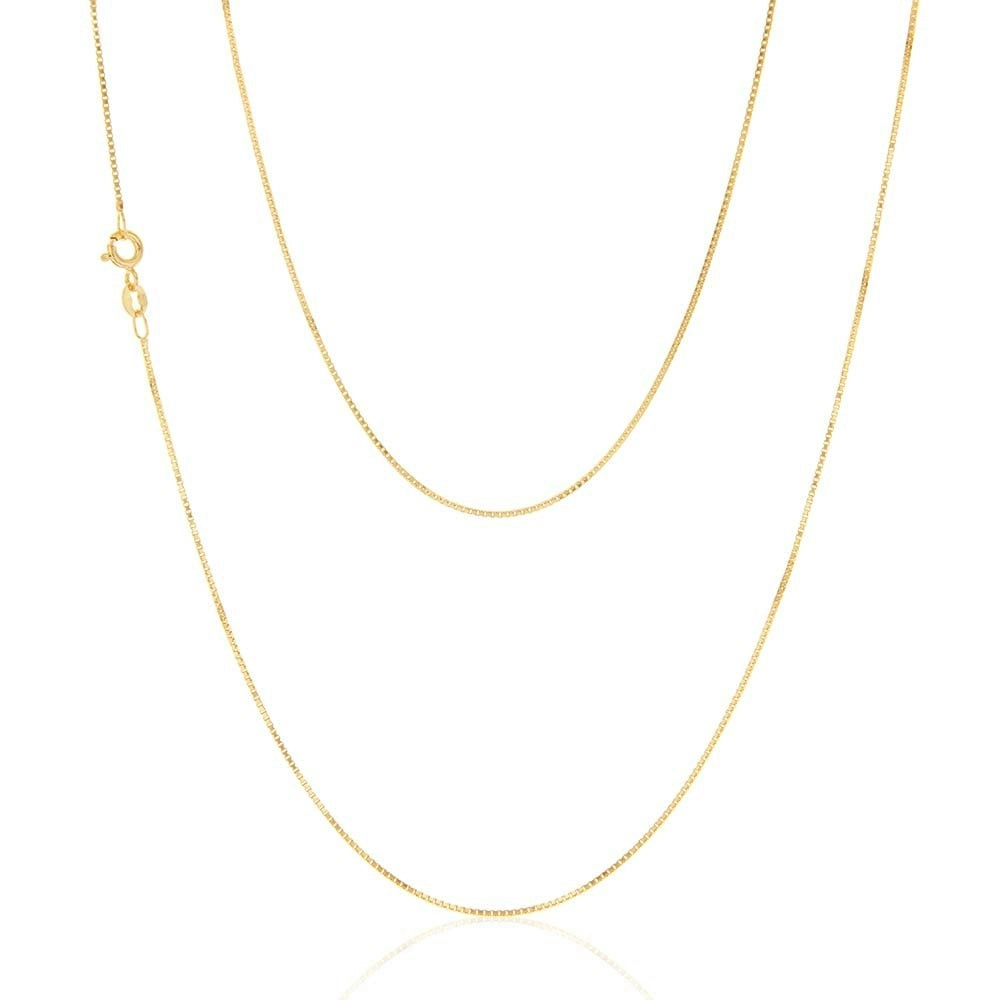 9ct Yellow Gold 15 Gauge Box 51cm Chain