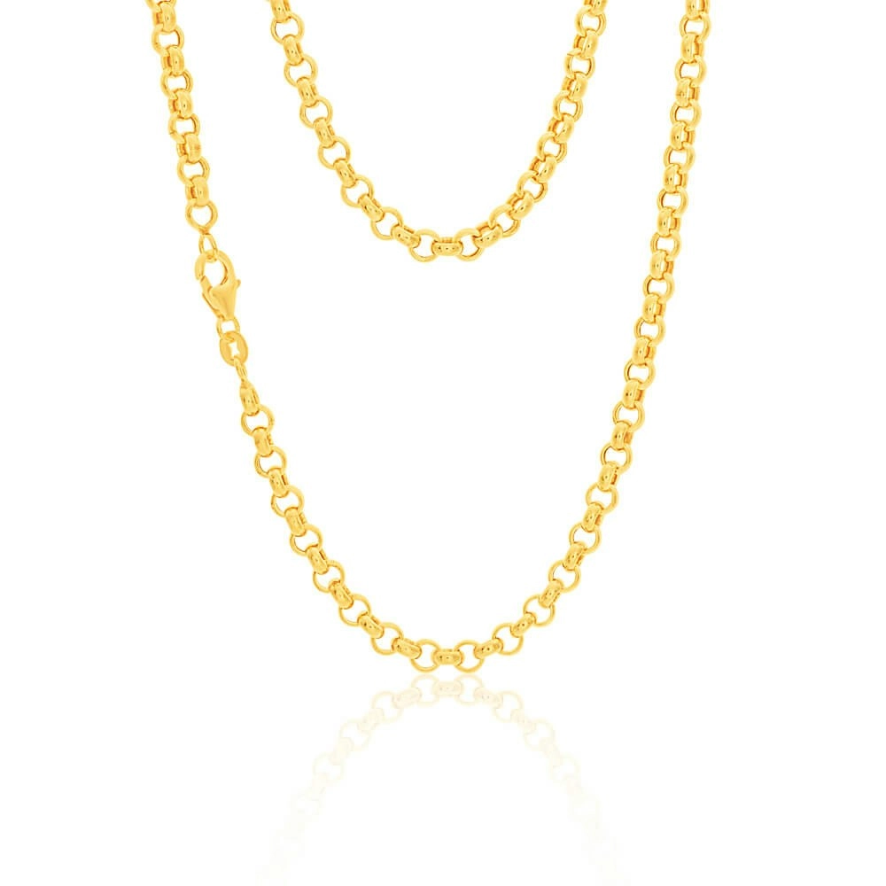 9ct Enticing Yellow Gold Silver Filled Belcher Chain