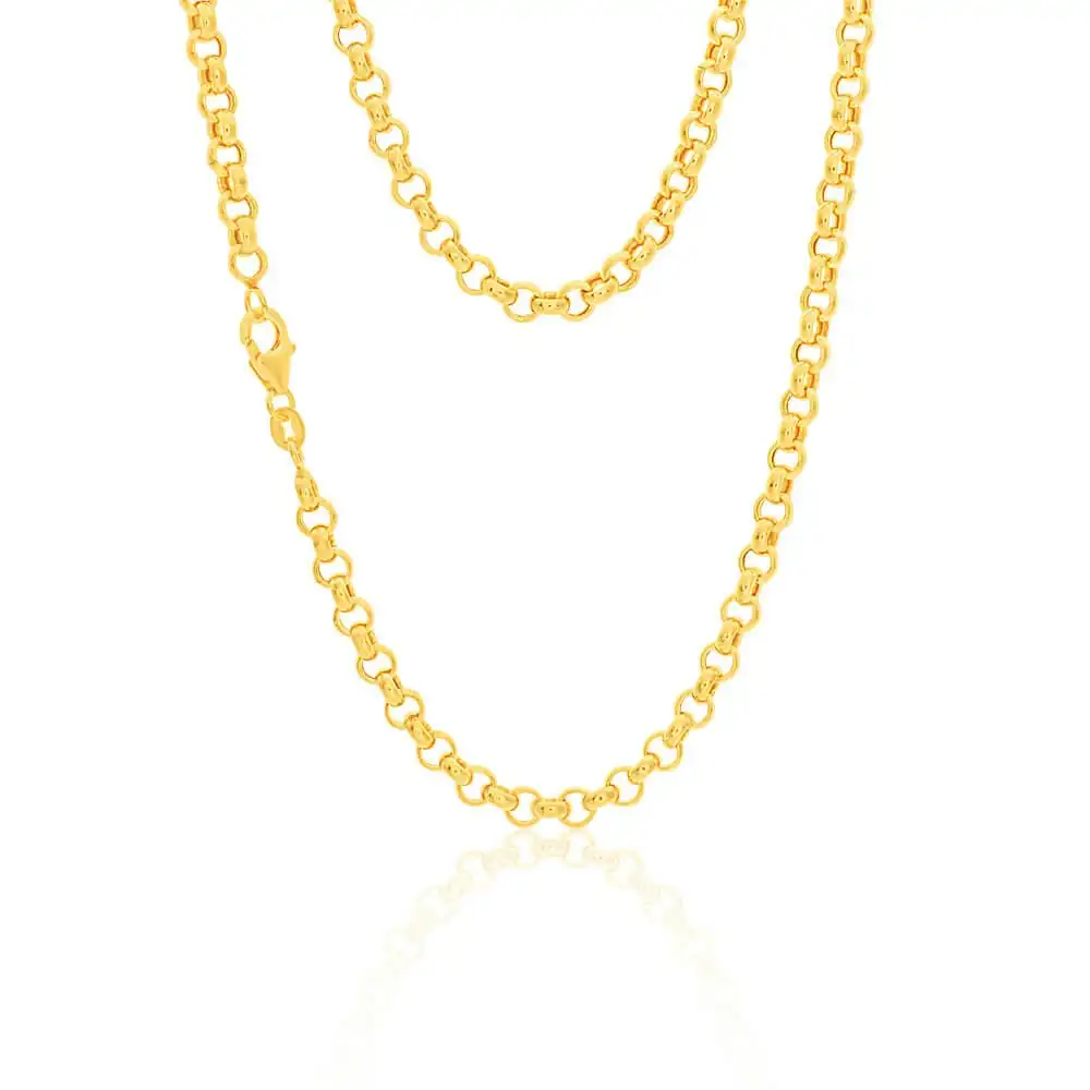 9ct Enticing Yellow Gold Silver Filled Belcher Chain