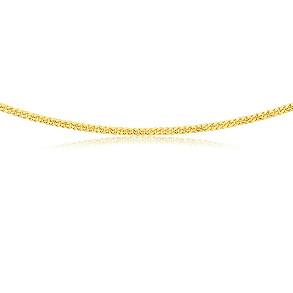 9ct Yellow Gold Silverfilled 45cm Curb Chain