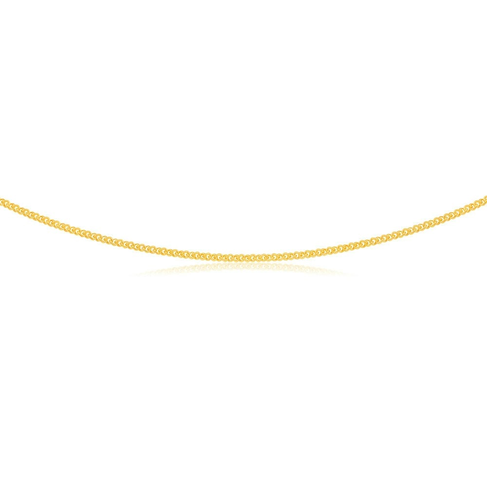 9ct Yellow Gold Silver Filled 50cm Chain 80gauge