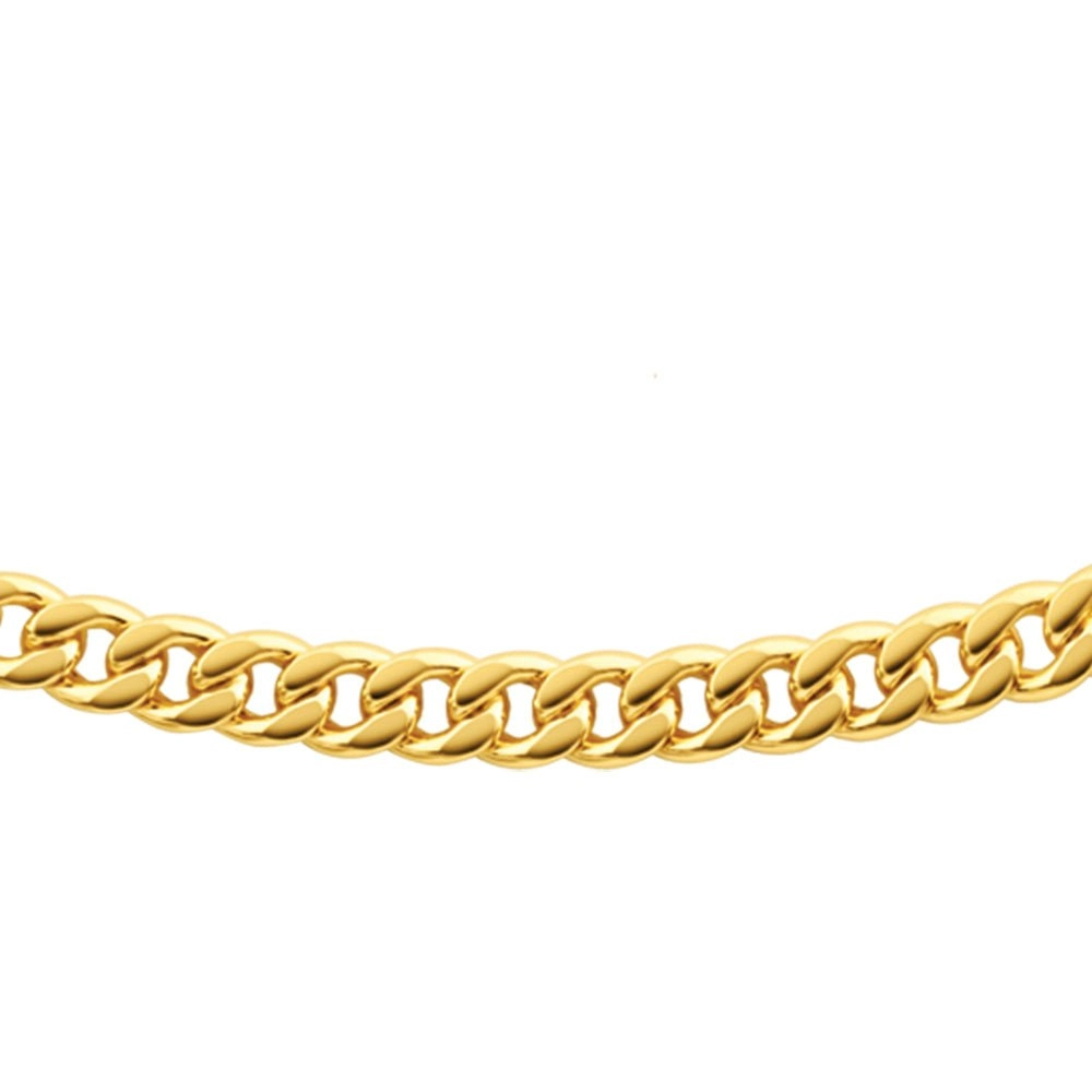 9ct Yellow gold Copper Filled Flat Curb 60cm Chain 190 Gauge