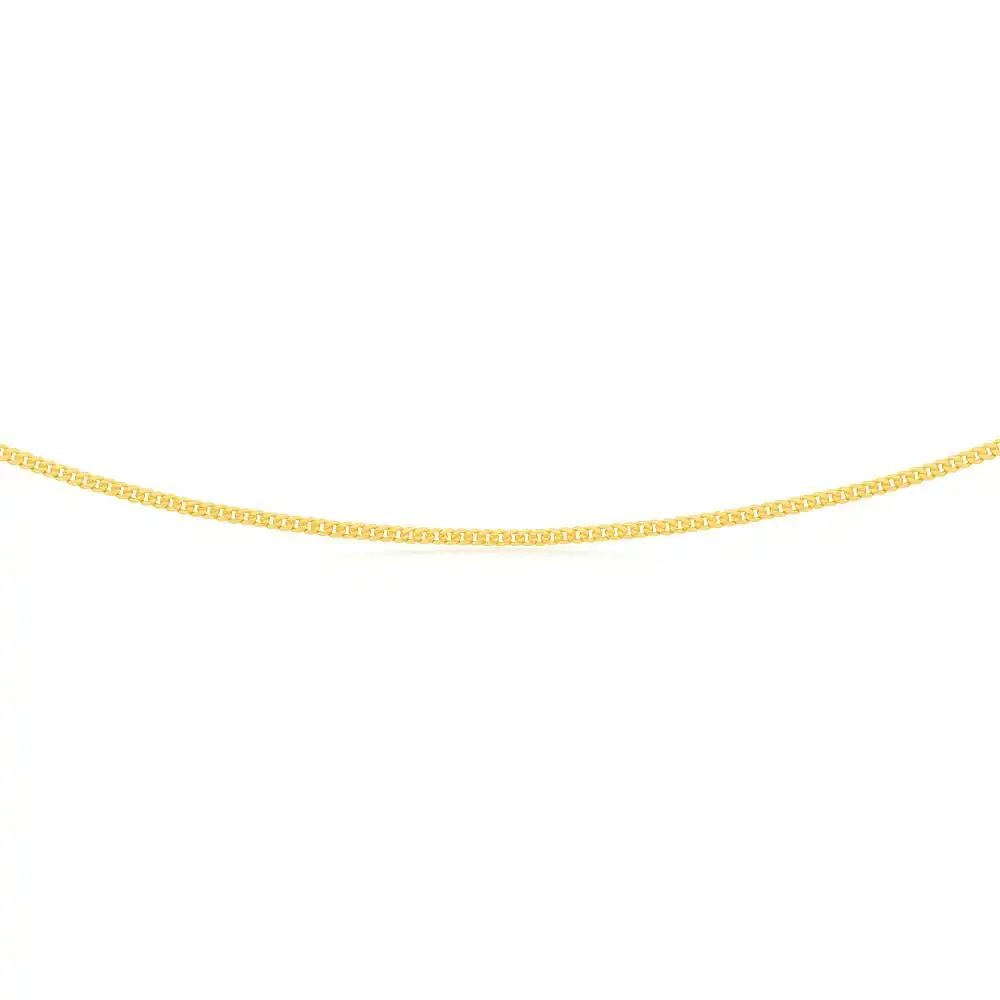 9ct Yellow Gold Silverfilled 50cm Curb Chain