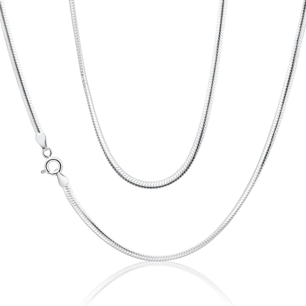 Sterling Silver 45cm 60 Gauge Flat Snake Chain