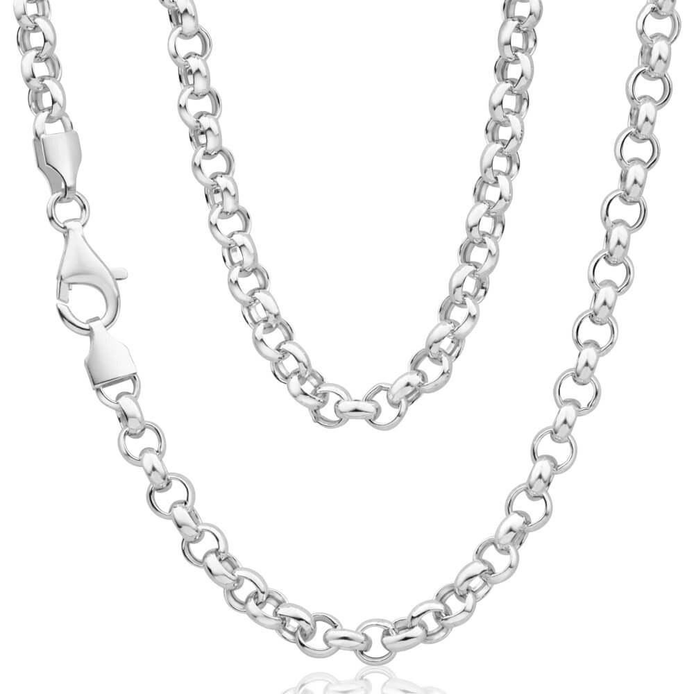 Sterling Silver Belcher Round 45cm Chain