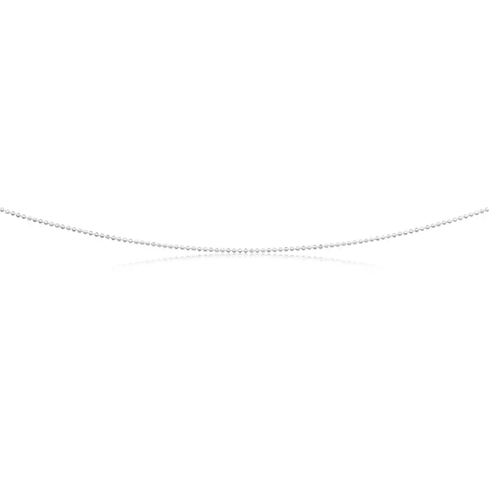 Sterling Silver Dicut Ball 80cm Chain