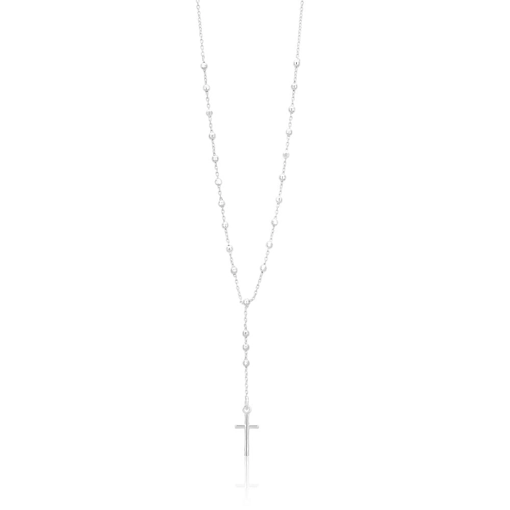 Sterling Silver 50cm Chain with Cross Drop Pendant