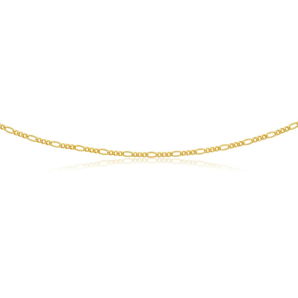 9ct Gold Filled  Figaro 50cm Chain 80 Gauge