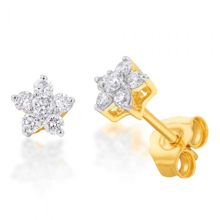 Luminesce Lab Grown Diamond 1/4 Carat Diamond Earrings in 9ct Yellow Gold