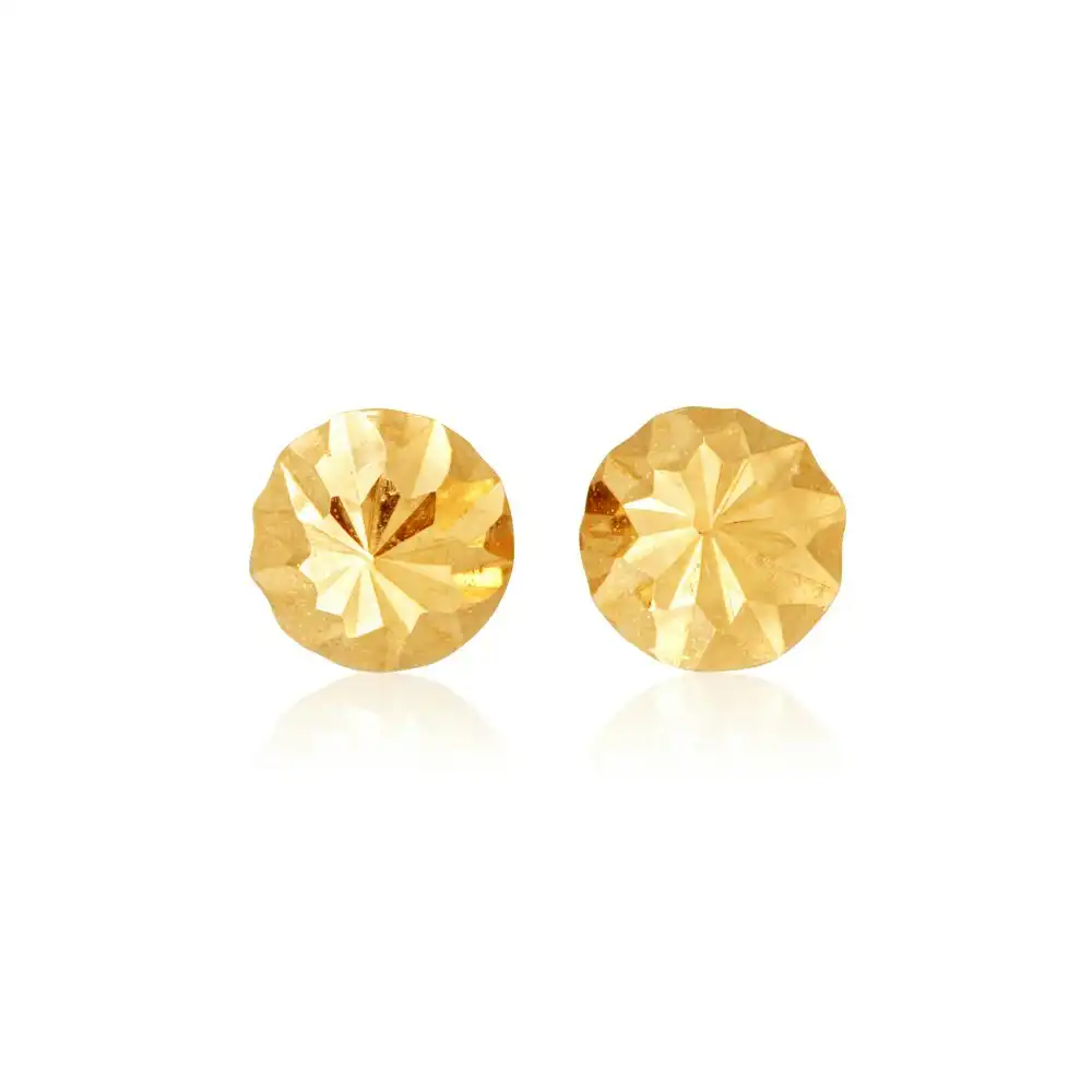 9ct Yellow Gold Round 3mm Stud Earrings