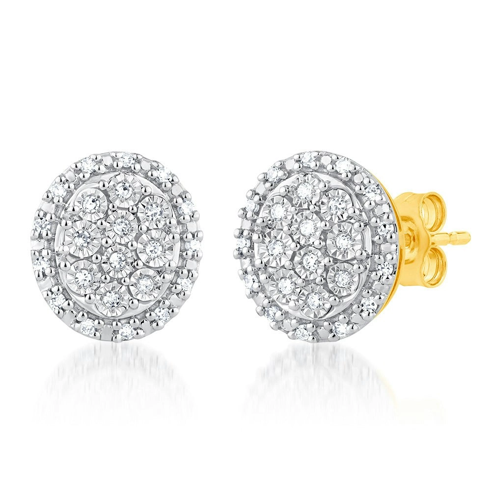 Luminesce Lab Grown Diamond Earrings in 9ct Yellow Gold