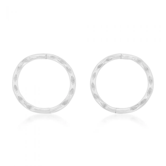 Sterling Silver Sleeper Facet 8mm Earrings