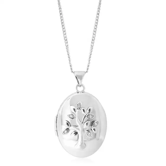 Sterling Silver Tree of Life Locket Pendant