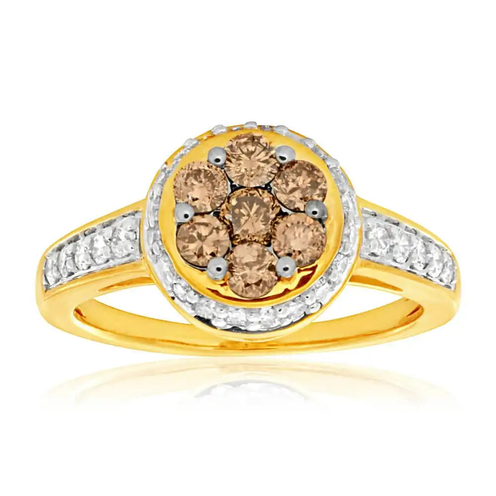 Australian Diamond 9ct Yellow Gold Diamond Ring (TW=1CT)