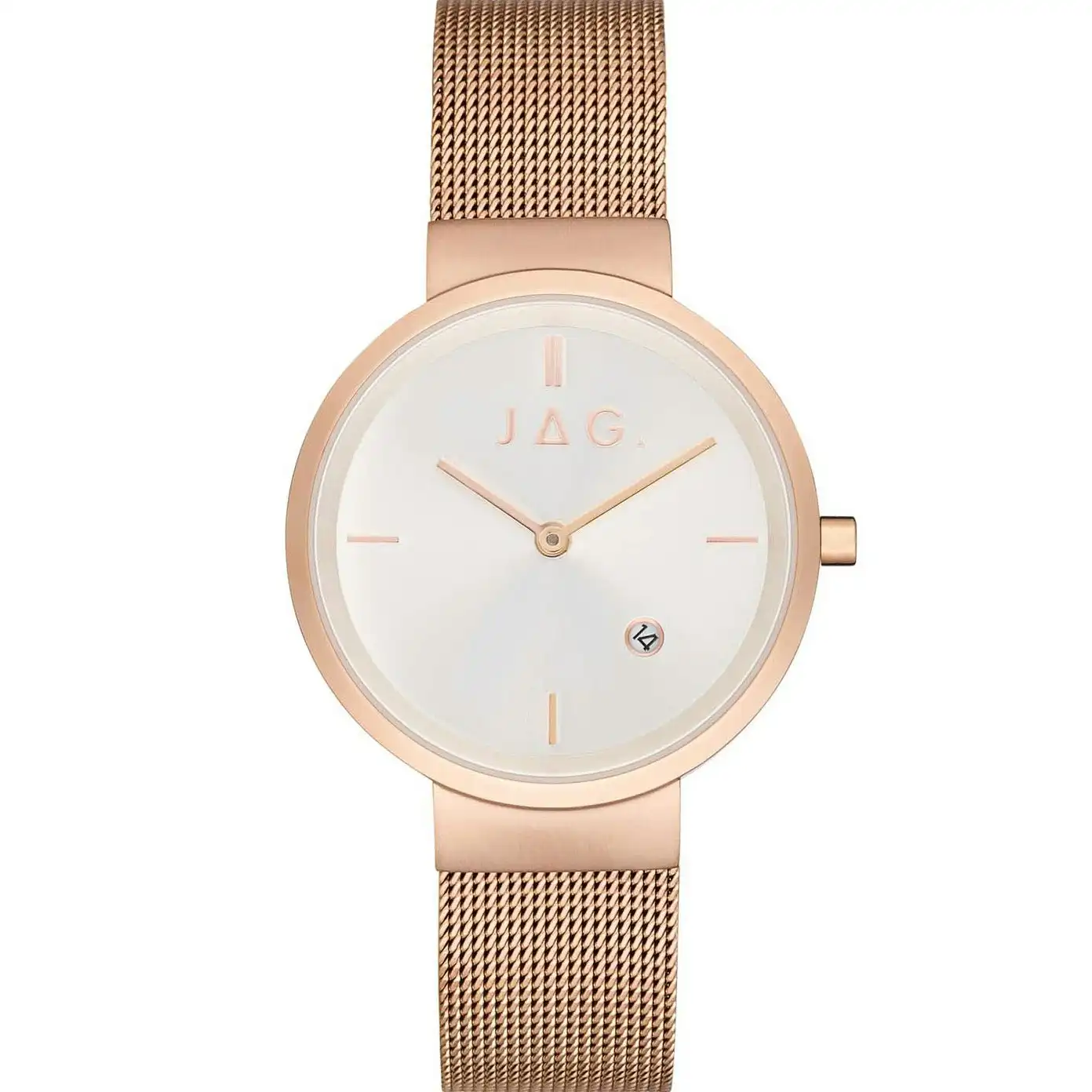 Jag J2611A Rose Tone Mesh Womens Watch