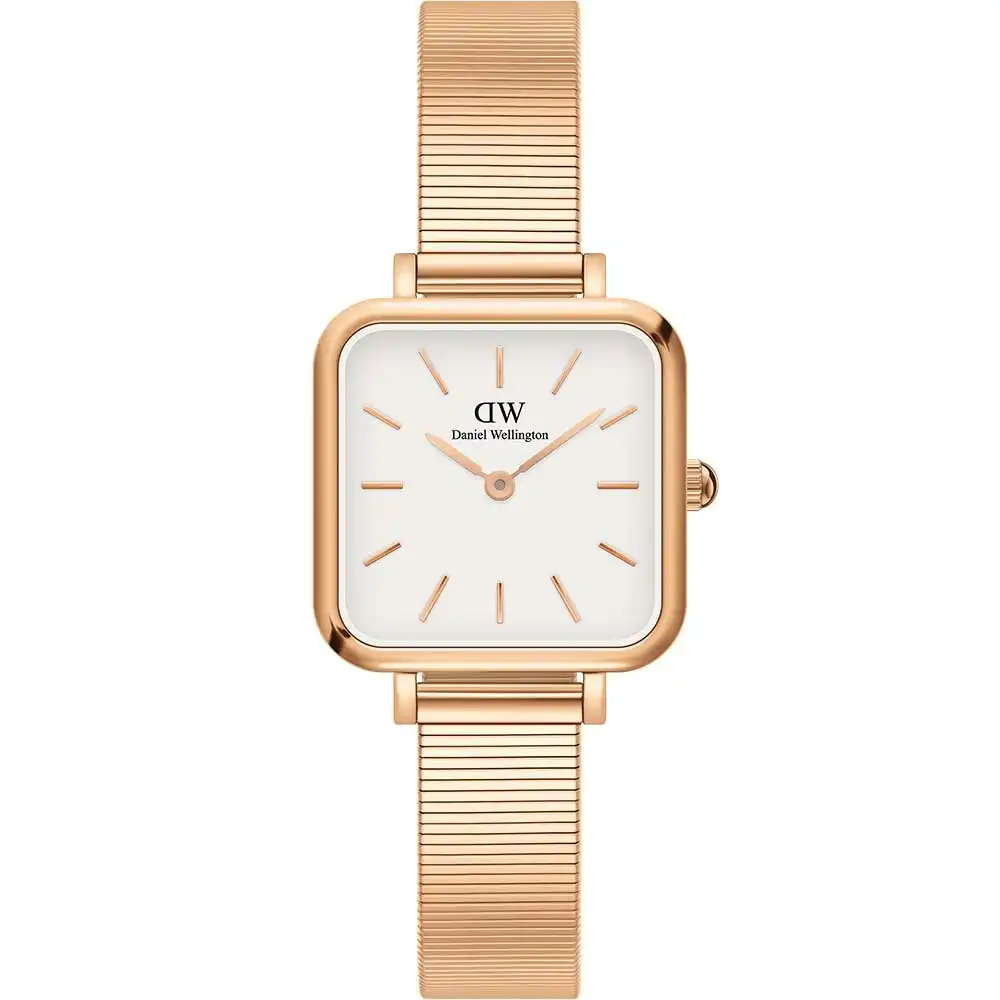 Daniel Wellington DW00100517 Quadro Studio Rose Tone Mesh Womens Watch