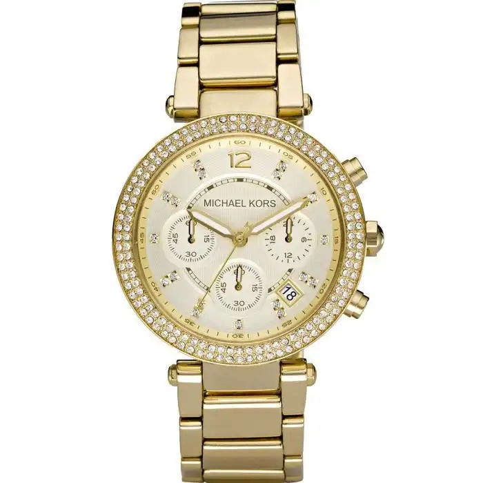 Michael Kors MK5354 Parker Stone Set Gold Tone Womens Watch