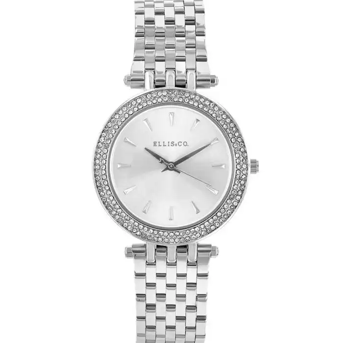 Ellis & Co Skye Silver Tone Stainless Steel Womens Watch