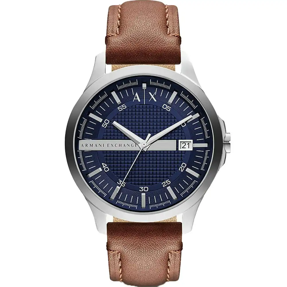 Armani Exchange Hampton AX2133 Leather Strap 50 Metres Water Resistant Mens Watch