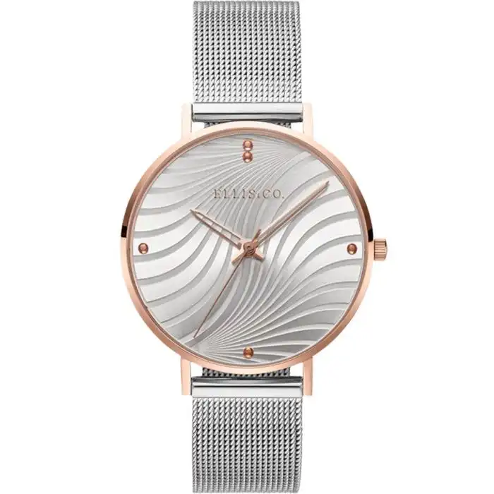 Ellis & Co 'Eliza' Silver Tone Stainless Steel Bracelet Womens Watch