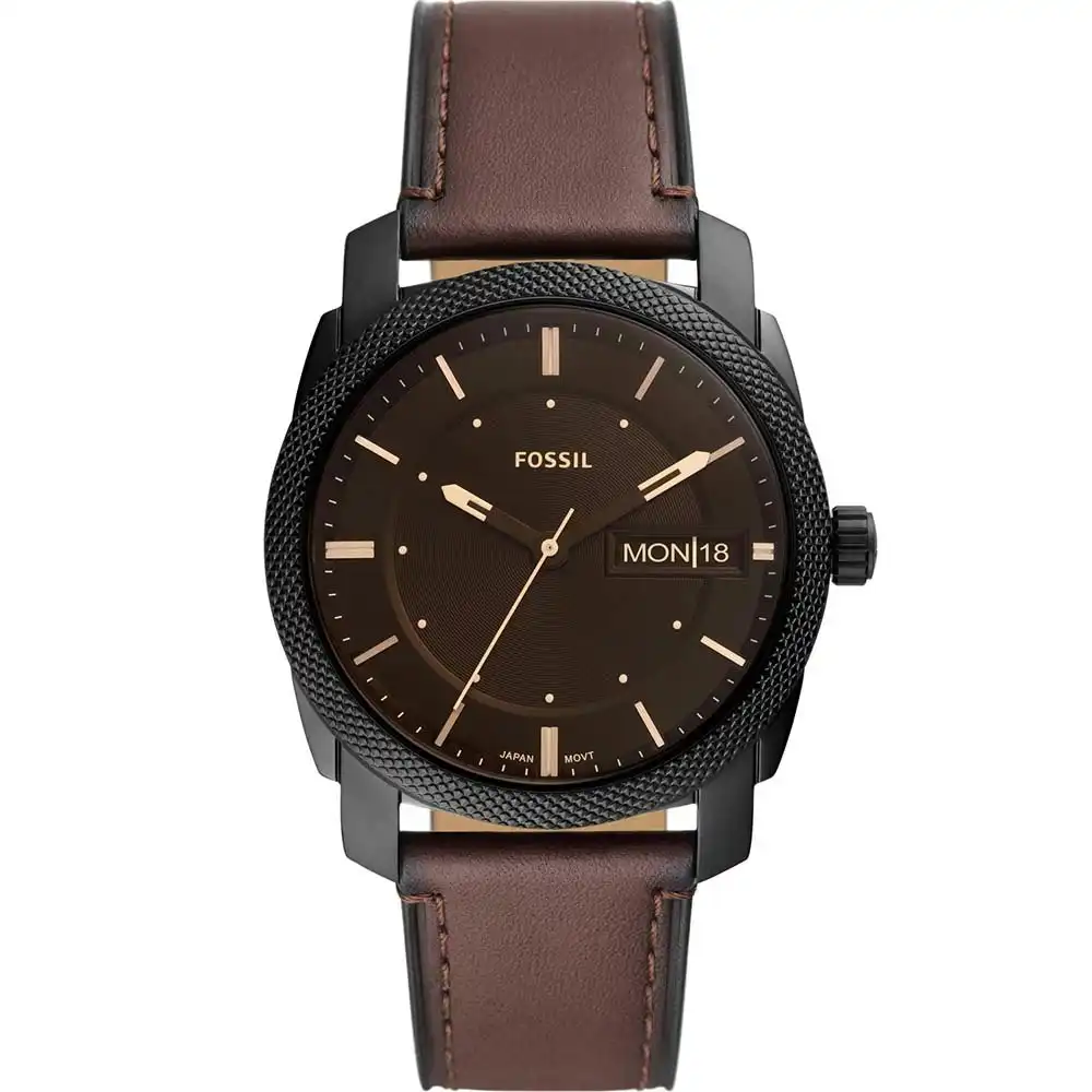 Fossil FS5901 Machine Brown Leather Mens Watch