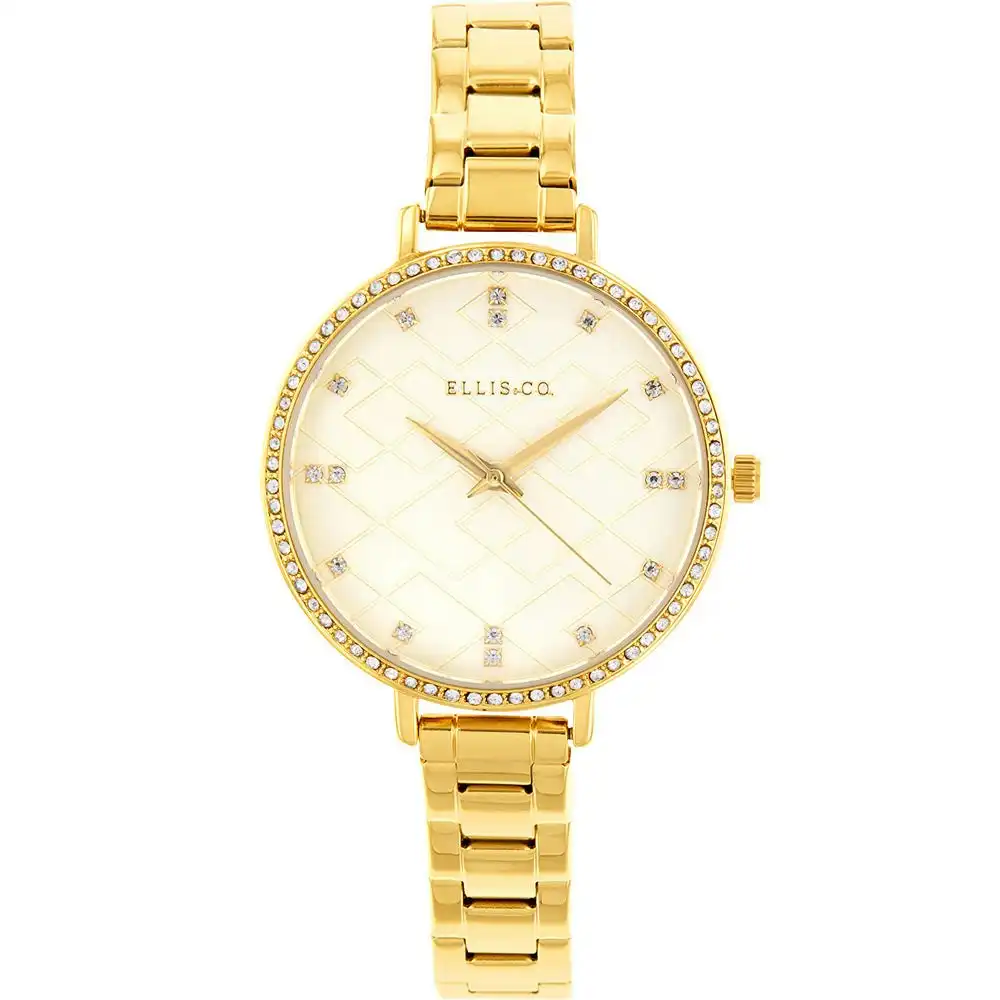 Ellis & Co Crystal Steel Womens Watch