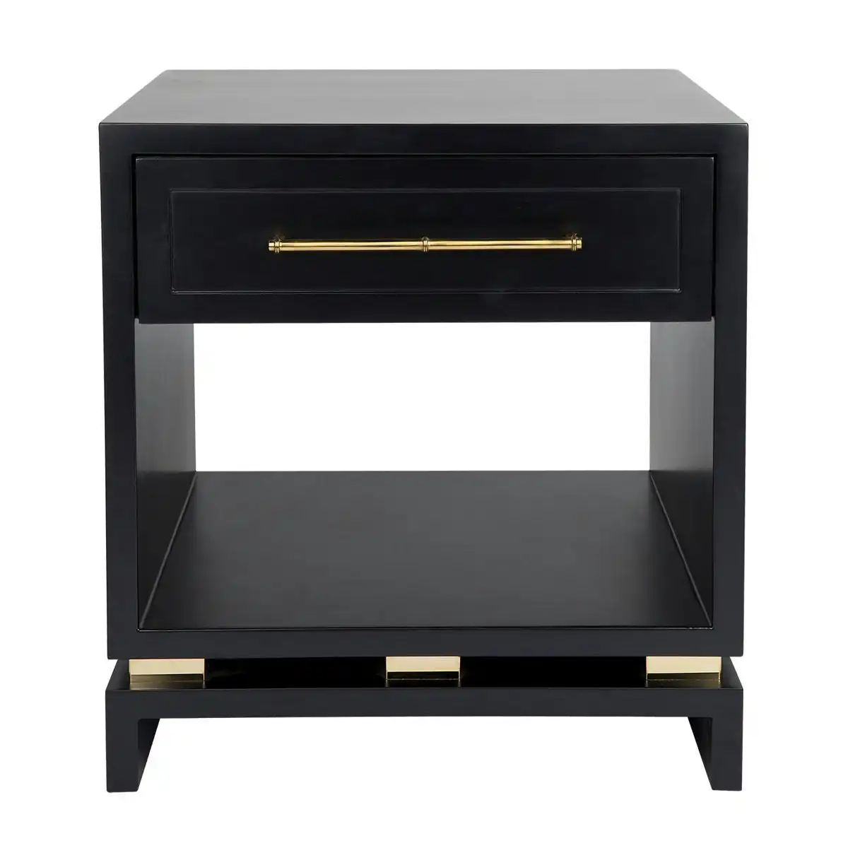 Pearl Bedside Table - Small Black