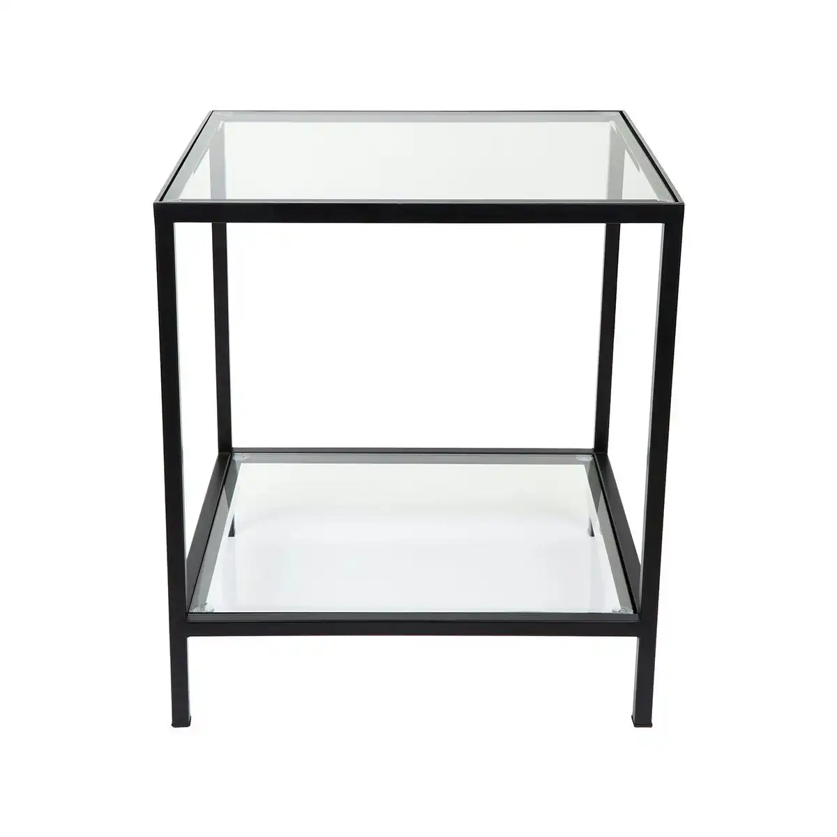 Cocktail Glass Square Side Table - Black