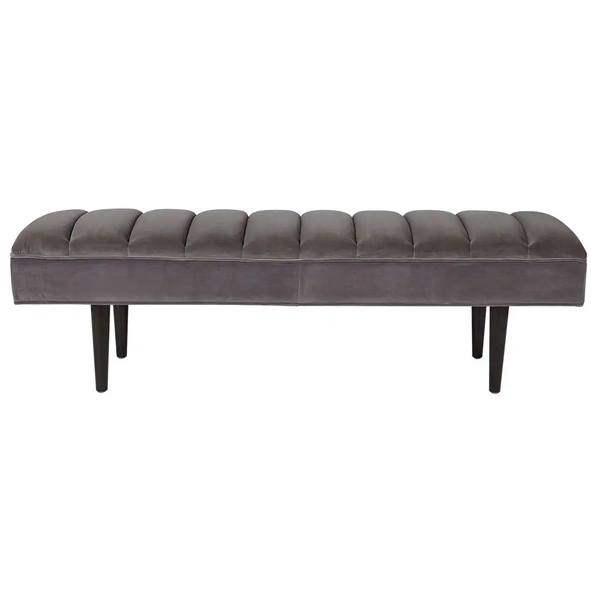 Central Park Bench Ottoman - Charcoal Velvet