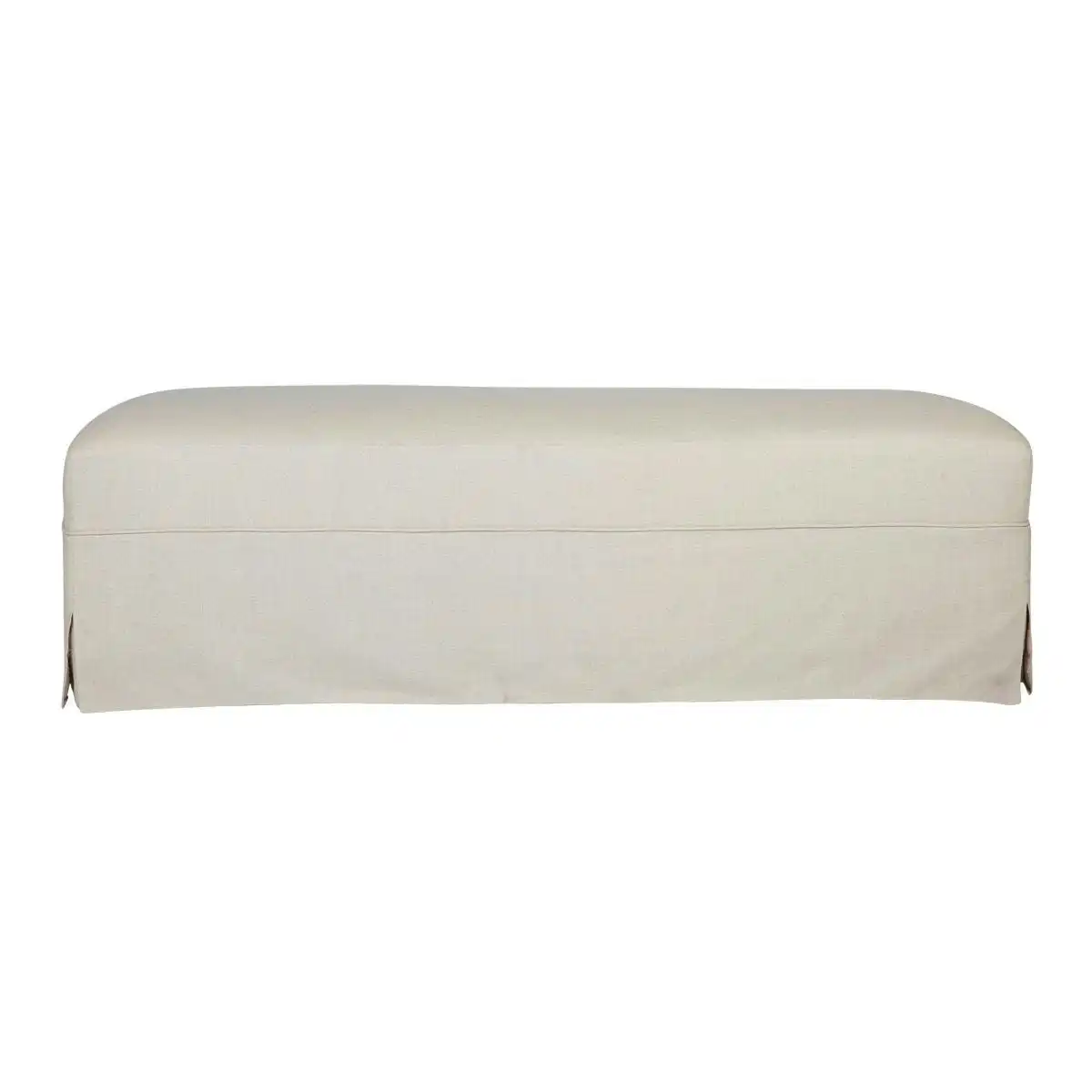 Brighton Slip Cover Bench Ottoman - Natural Linen