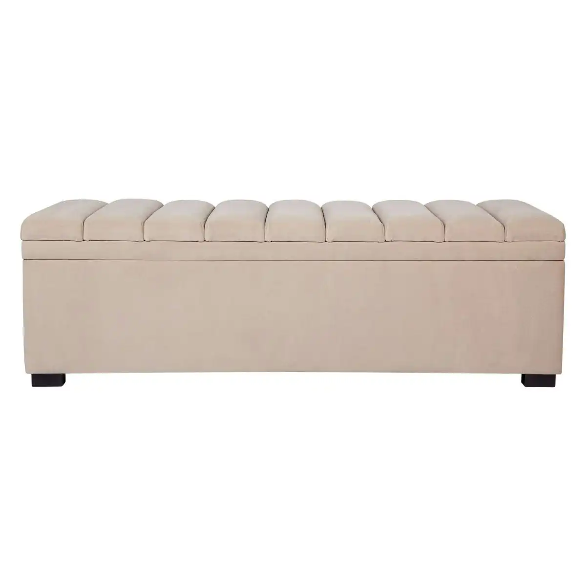 Soho Storage Bench Ottoman - Nude Velvet