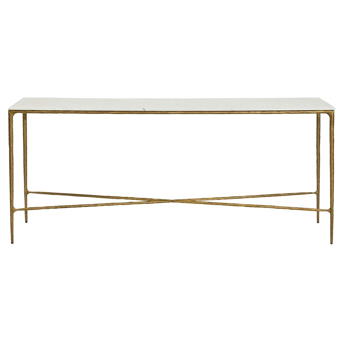 Heston Marble Console Table - Large Brass