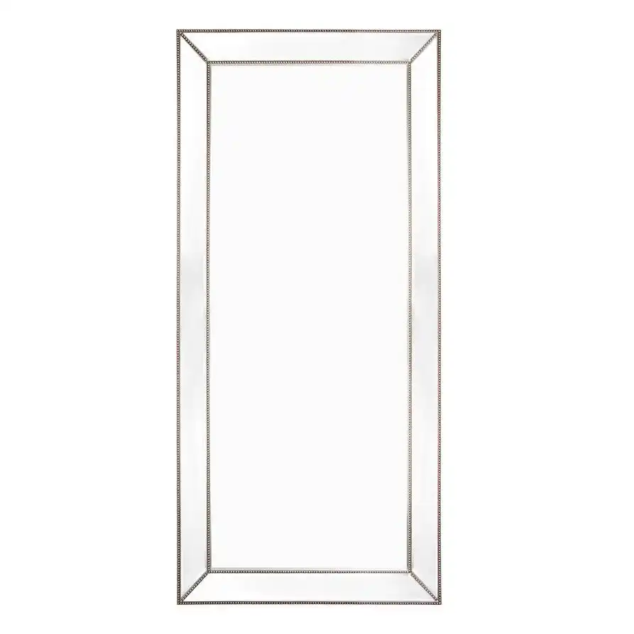 Zeta Floor Mirror - Antique Silver