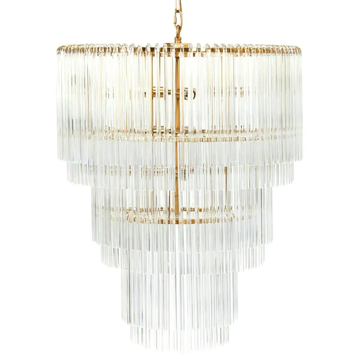 Zara Pendant - 3 Tier Brass