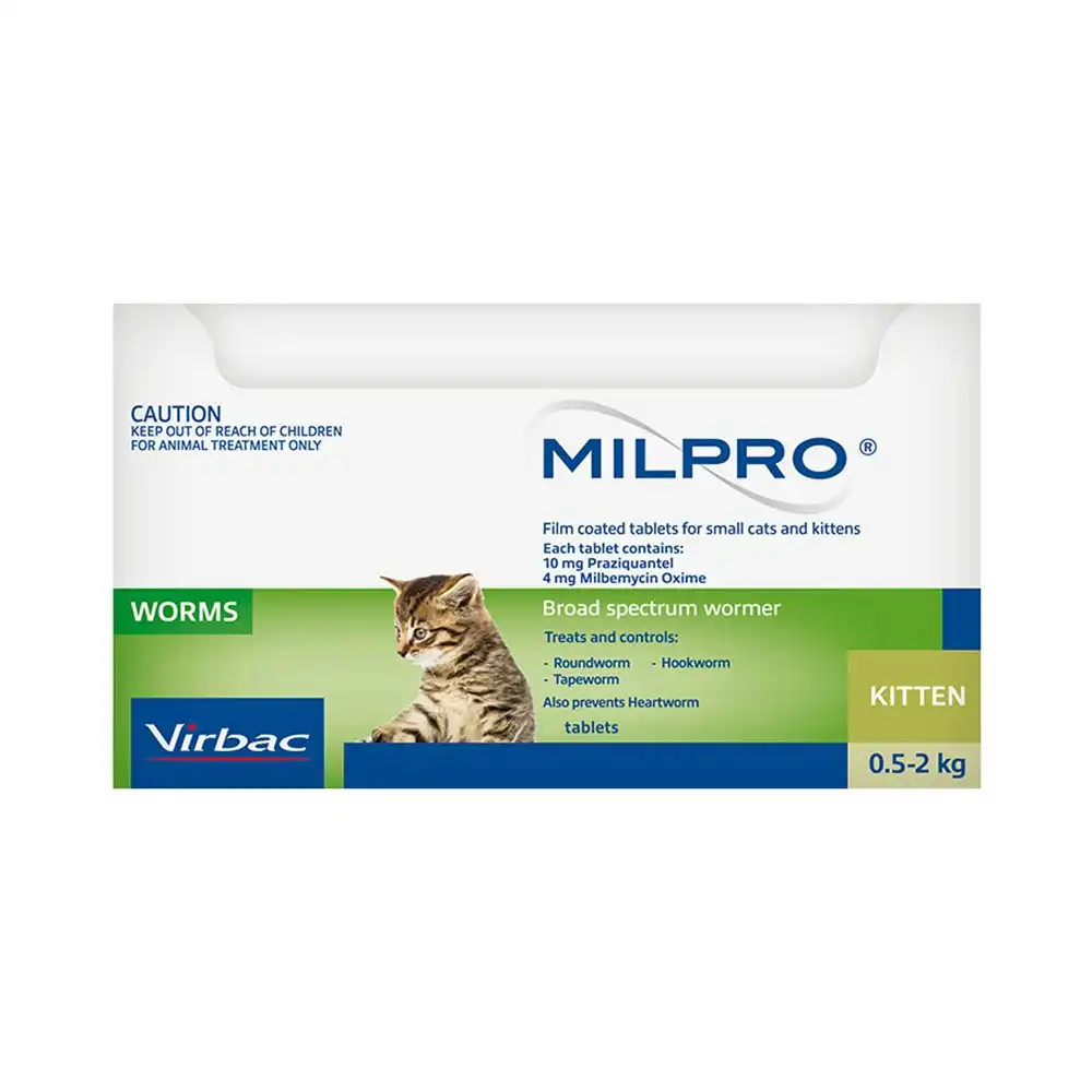 Milpro Allwormer For Cats 0.5 to 2 Kg 24 Tablets