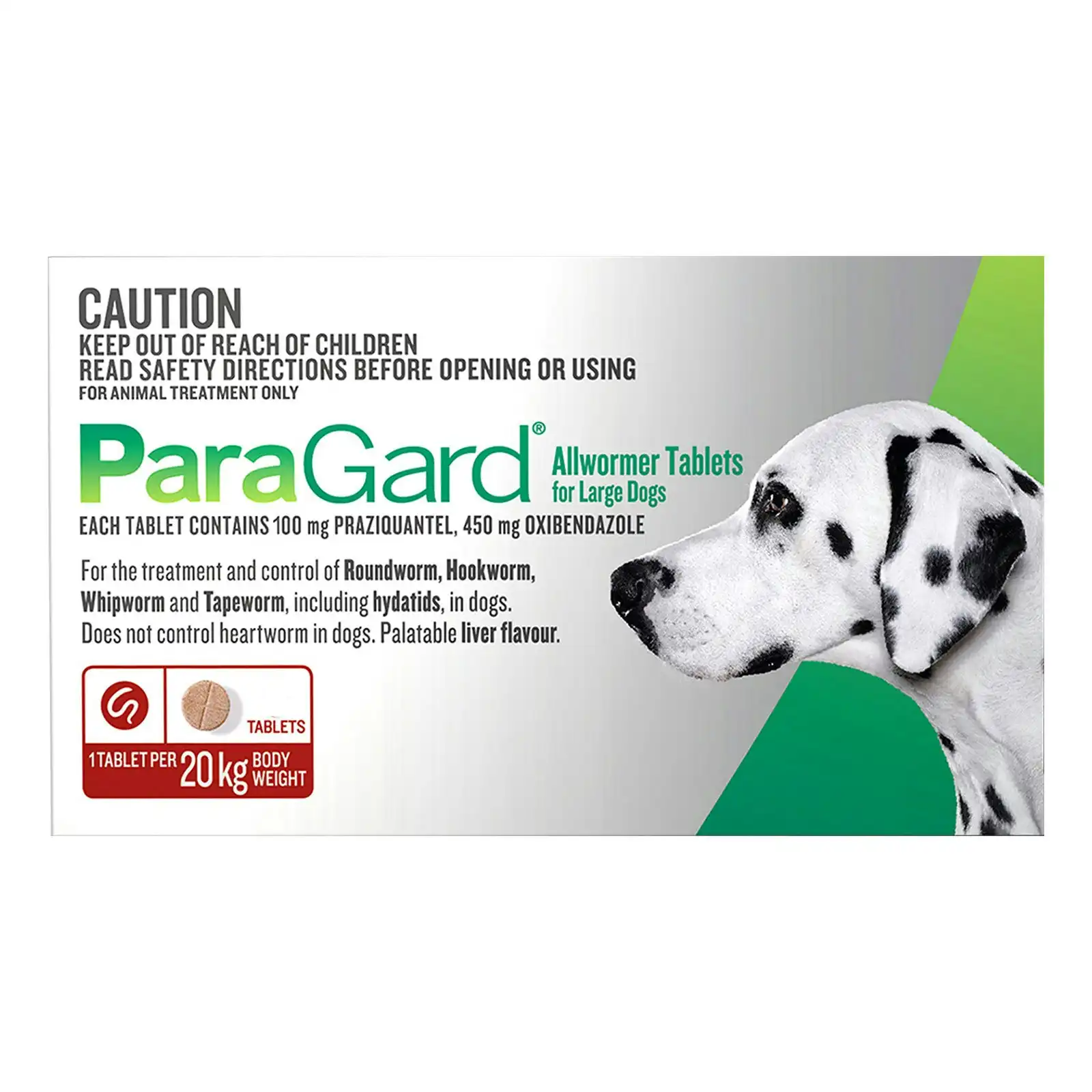 Paragard Allwormer Tablets For Large Dogs 20 Kg 3 Tablets RED