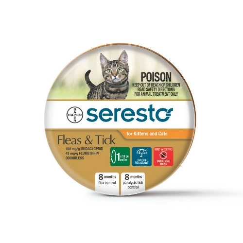 Seresto flea collar for kittens and cats 2 Pieces ORANGE