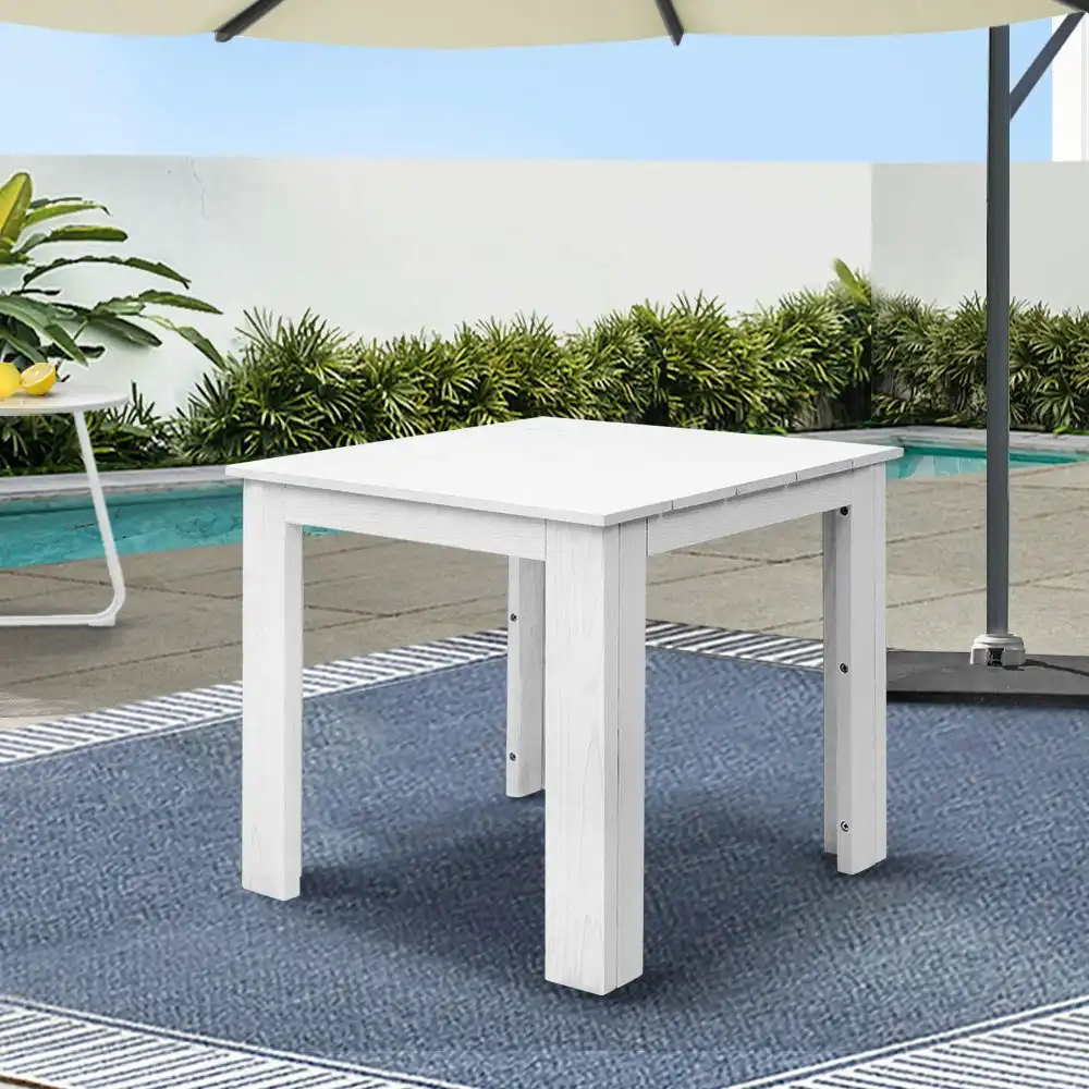 Gardeon Coffee Side Table Wooden Desk Outdoor Furniture Camping Garden White