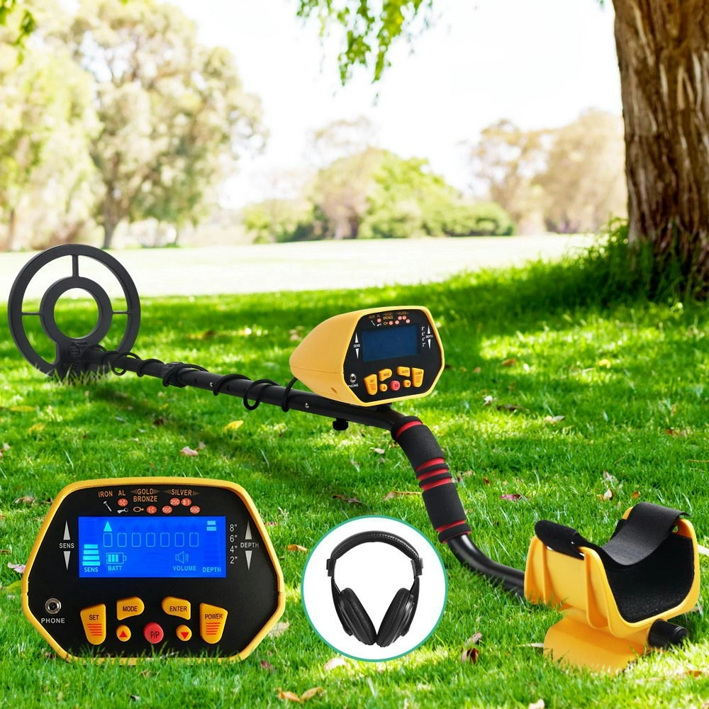 Metal Detector 180MM Deep Sensitive Waterproof Treasure Hunter Gold Digger Yellow