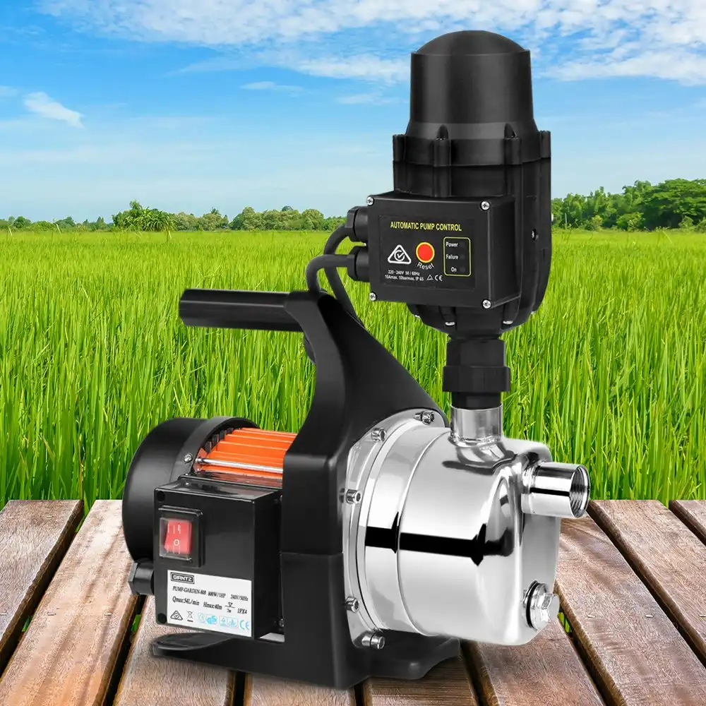 Giantz Garden Water Pump High Pressure 800W Tank Rain Farm Irrigation House Black