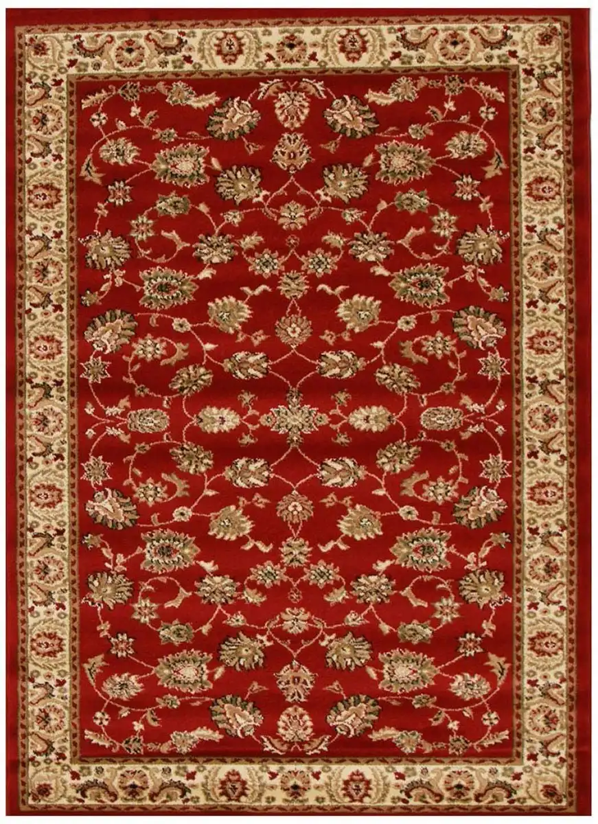 Rug Culture Istanbul Collection Traditional Floral Pattern Red Rug