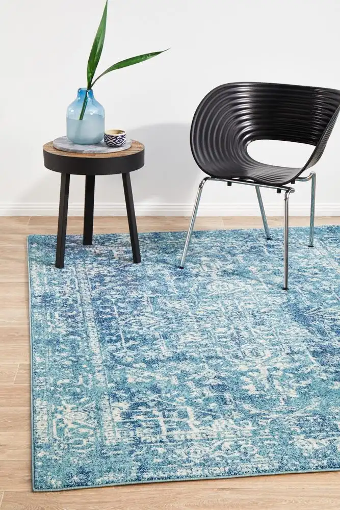 Rug Culture Evoke Muse Blue Transitional Rug