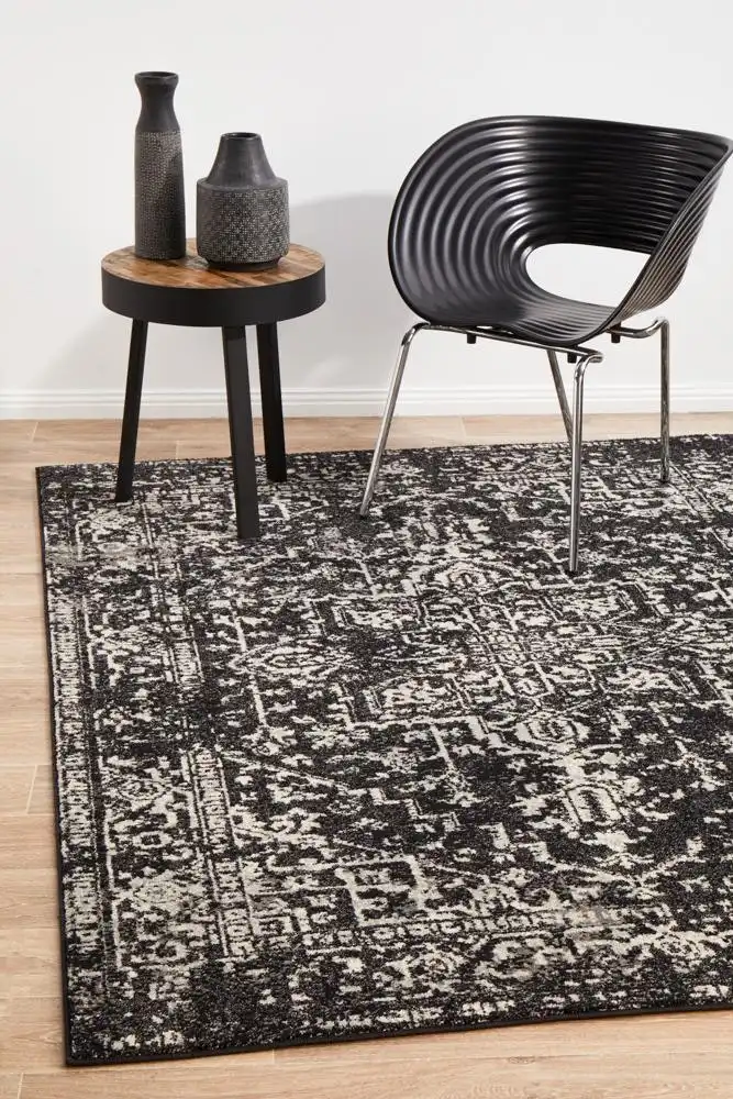 Rug Culture Evoke Scape Charcoal Transitional Rug