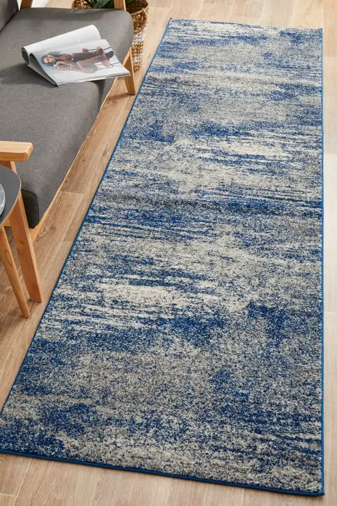 Rug Culture Mirage Casandra Dunescape Modern Blue Grey Runner Rug