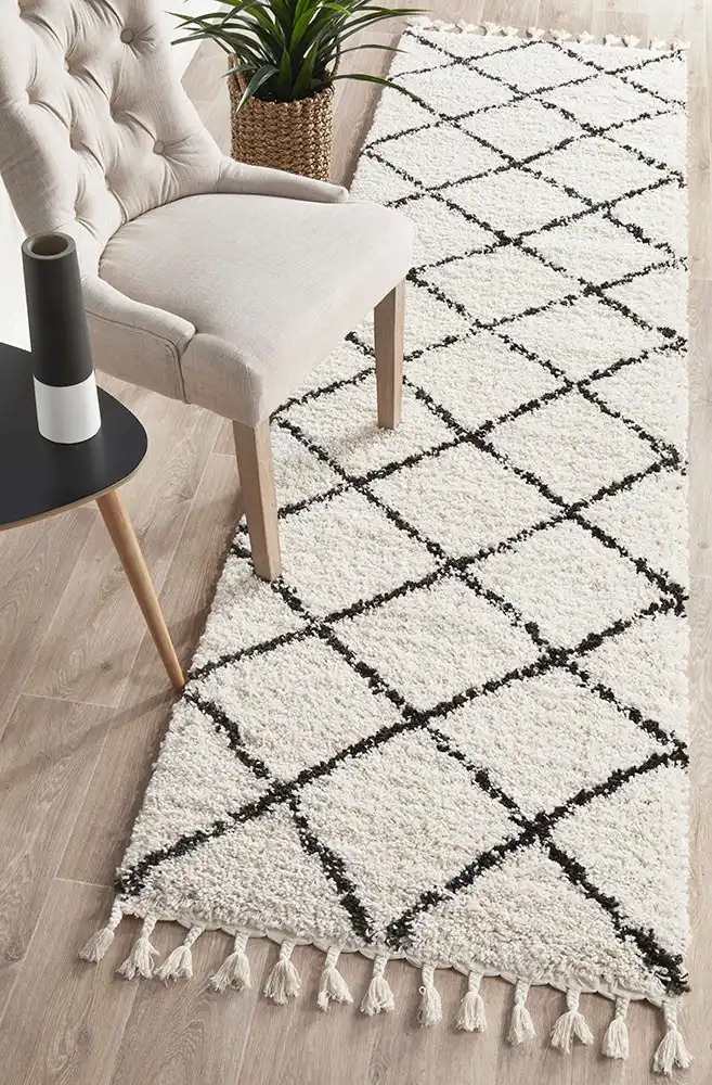 Rug Culture Saffron 22 White Runner Rug