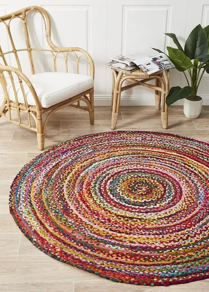 Rug Culture Atrium Chandra Braided Cotton Rug Multi Rug