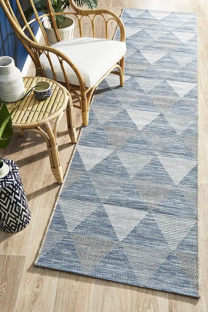 Rug Culture Terrace 5503 Blue Runner Indoor Outdoor Area Rug